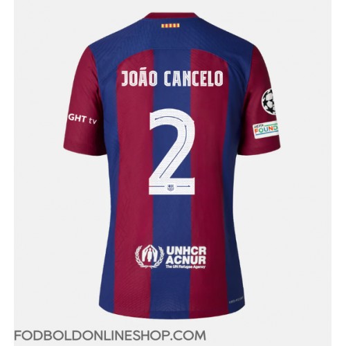 Barcelona Joao Cancelo #2 Hjemmebanetrøje 2023-24 Kortærmet